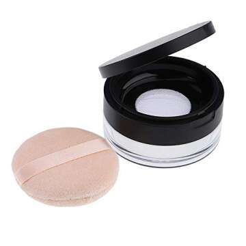 AKOAK Capacity 20 ml(0.67 oz) Empty Reusable Plastic Loose Powder Compact Container DIY Makeup Powde...