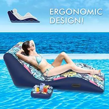 LUSVNEX Pool Float Lounger - Inflatable Huge Floating Chair