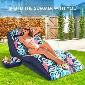 LUSVNEX Pool Float Lounger - Inflatable Huge Floating Chair