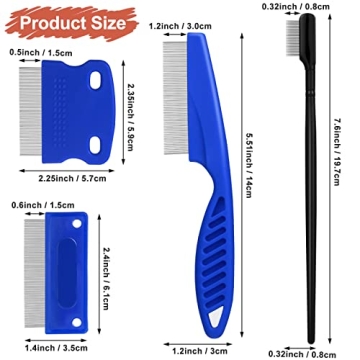 5-Piece Dog Eye Combs Set for Easy Tear Stain Removal