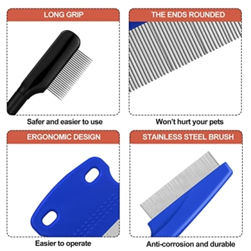 5-Piece Dog Eye Combs Set for Easy Tear Stain Removal