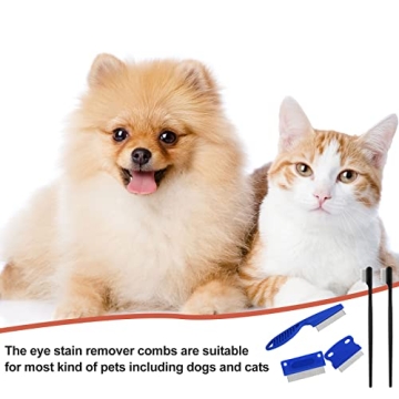 5-Piece Dog Eye Combs Set for Easy Tear Stain Removal