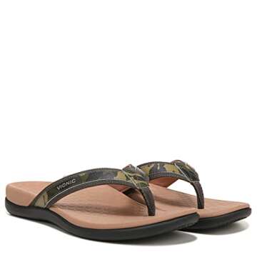 Vionic Women's Tide Classic Comfort Flip Flops- Supportive Everyday Slide Sandals That Includes an O...