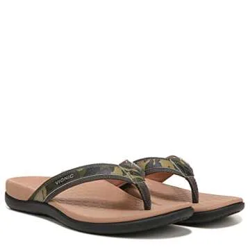 Vionic Women's Tide Classic Comfort Flip Flops- Supportive Everyday Slide Sandals That Includes an O...