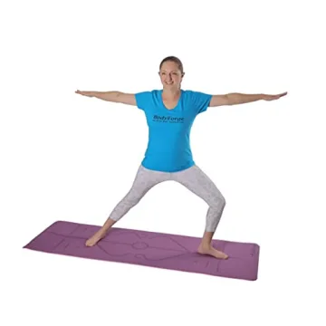 BodyForge Eco-Friendly 8mm Yoga Mat with Alignment Marks