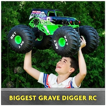 Monster Jam, Official Mega Grave Digger All-Terrain Remote Control Monster Truck, Over 2 Ft. Tall, 1:6 Scale, Kids Toys for Boys and Girls Ages 4 and Up