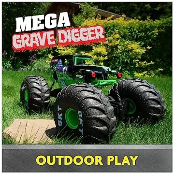 Monster Jam, Official Mega Grave Digger All-Terrain Remote Control Monster Truck, Over 2 Ft. Tall, 1:6 Scale, Kids Toys for Boys and Girls Ages 4 and Up