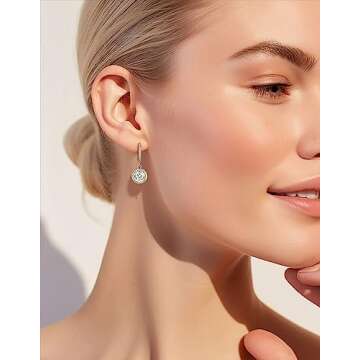 MomentWish Huggie Hoop Earrings, Wedding Gifts for Her, 2Carat Moissanite Drop Earrings for Women, 9...