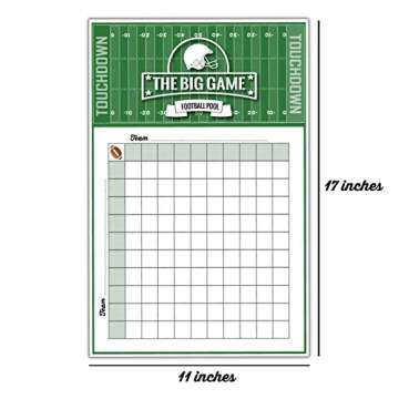 Katie Doodle Super-Bowl Party Supplies Games Decorations - Great Superbowl Party Decorations 2023 - Includes Football Squares Poster [11x17 inch]