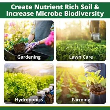 TeraGanix EM-1 Plant Growth, Microbial Inoculant Concentrate (1 Btl = 32 Gal), Soil Conditioner, Root Enhancer, Liquid Probiotic for Soils & Plants, Seed Germination, Garden, Lawn Care (32 fl oz)
