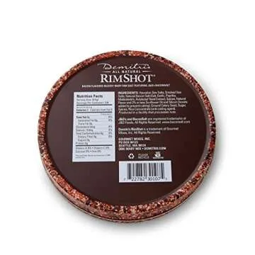 Demitri's Bacon RimShot Spiced Rim Salt - Unique Cocktail Enhancement in 4 oz Tin