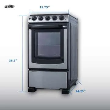 Compact Summit 20” Electric Range with Elegant Design