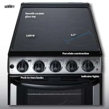 Compact Summit 20” Electric Range with Elegant Design