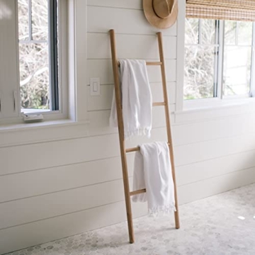 Sandstone & Sage Blanket Ladder for Stylish Home Storage