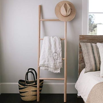 Sandstone & Sage Blanket Ladder for Stylish Home Storage