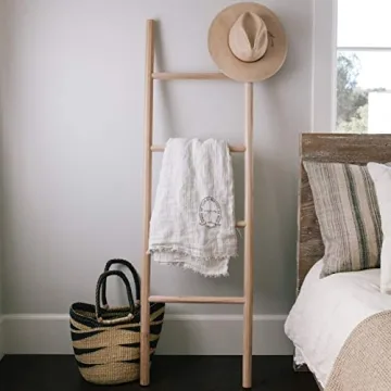 Sandstone & Sage Blanket Ladder for Stylish Home Storage