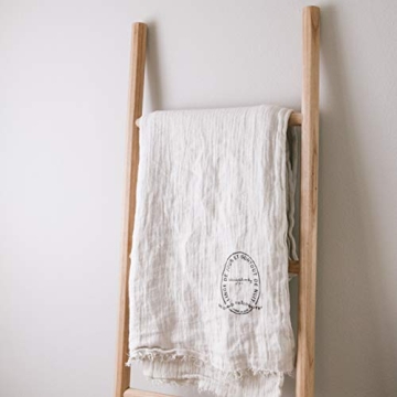 Sandstone & Sage Blanket Ladder for Stylish Home Storage