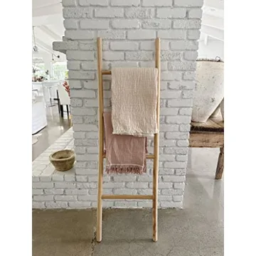 Sandstone & Sage Blanket Ladder for Stylish Home Storage