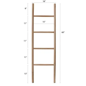 Sandstone & Sage Blanket Ladder for Stylish Home Storage