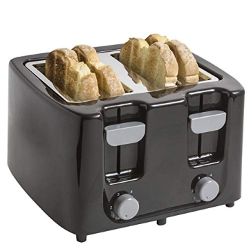 Continental Electric 4-Slice Toaster - Sleek & Safe