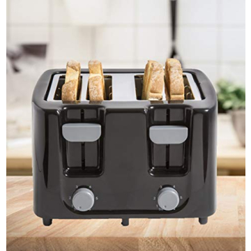 Continental Electric 4-Slice Toaster - Sleek & Safe