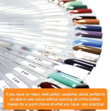 JASSINS 50 Pcs Nail Swatch Sticks for Art Practice