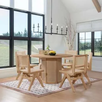 comfy to go Modern Kitchen Chairs Set of 4, Armless Dining Room Chairs Solid Wood