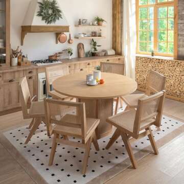 comfy to go Modern Kitchen Chairs Set of 4, Armless Dining Room Chairs Solid Wood