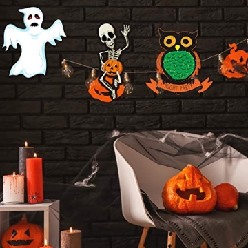 Vintage Halloween Decorations- 12 Pieces Large Size Halloween Cutouts, Durable Cardboard Classic Artwork Cut Outs Old Style Halloween Elements Posters for Halloween Window Wall Decor and Supplies