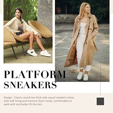 Jeossy Women's Trendy Chunky Casual Sneakers - Comfort & Style