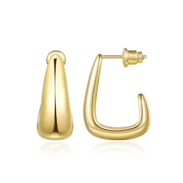 KissYan Chunky Gold Hoop Earrings for Women - High-Quality Gift Jewelry