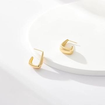 KissYan Gold Hoop Earrings - Lightweight & Chic for Women