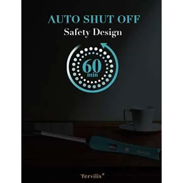 Terviiix Small Barrel Curling Iron Wand, 3/8 Inch Thin Curling Wand Iron for Short & Long Hair, Argan Oil and Keratin Infused Ceramic Tiny Curler with Digital Adjustable Temperature & Auto-Off, 9mm