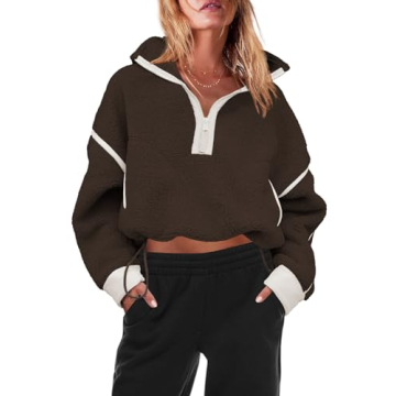Cozy Women's Half Zip Fleece Pullover - Panadila