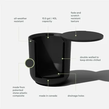 Veradek Kona Chill Side Table - Stylish 2-in-1 Cooler