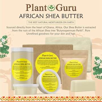 Raw African Shea Butter 5 lbs. Bulk Block 100% Pure Natural Unrefined IVORY - Ideal Moisturizer For Dry Skin, Body, Face And Hair Growth. Great For DIY Soap and Lip Balm Making.
