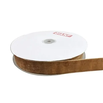 QIANF Vintage Khaki Velvet Ribbon - Elegant Décor Solution