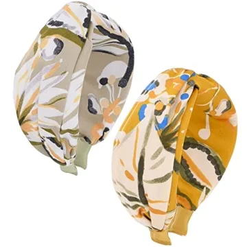 BEGOOD Headbands for Women Tropical Womens Knotted Wide Headband Fashion Head Bands Fashion Cross Kn...