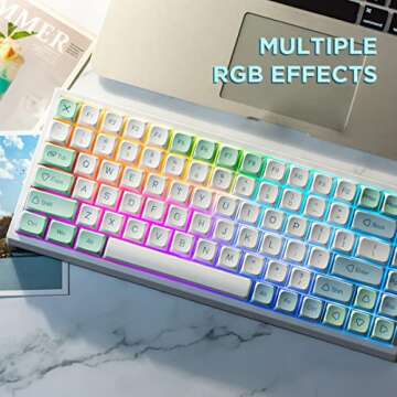 YUNZII KC84 Mint RGB Hotswap Mechanical Keyboard