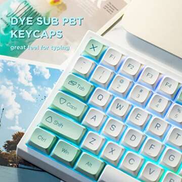 YUNZII KC84 Mint RGB Hotswap Mechanical Keyboard