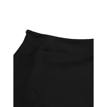 Verdusa Women's Bodycon Mini Skirt with Split Hem