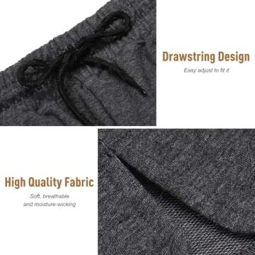 COOFANDY Men's Workout Shorts 6 inch Gym Shorts Quick Dry Athletic Shorts with Zipper Pockets Dark Grey