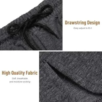 COOFANDY Men's Workout Shorts 6 inch Gym Shorts Quick Dry Athletic Shorts with Zipper Pockets Dark Grey