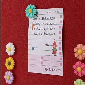 Daisy Flower Thumbtacks - Decorative and Durable Pushpins