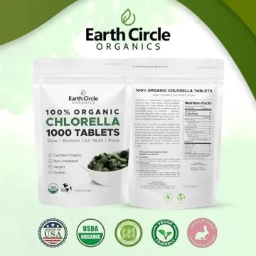 Organic Chlorella Tablets High Potency Superfood Supplement