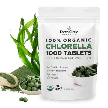 Organic Chlorella Tablets High Potency Superfood Supplement