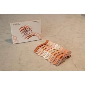 FRAMAR Neutral Alligator Clips For Hair Styling 10 Pack – Professional Alligator Hair Clips For Women, Alligator Clips For Hair, Hair Clip For Women, Cute Hair Clips For Styling, Salon Hair Clips