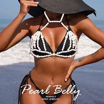 Asooll Pearl Bra Body Chain for Fashionable Women and Girls