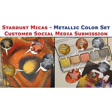 Stardust Micas Pigment Powder Cosmetic Grade Colorant for Makeup, Soap Making, Epoxy Resin, DIY Crafting Projects, Bright True Colors Stable Mica Batch Consistency (10 Gram Jar, Sterling Silver)
