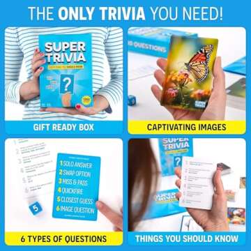 Exciting Super Trivia Game with 1200 Questions for All Ages